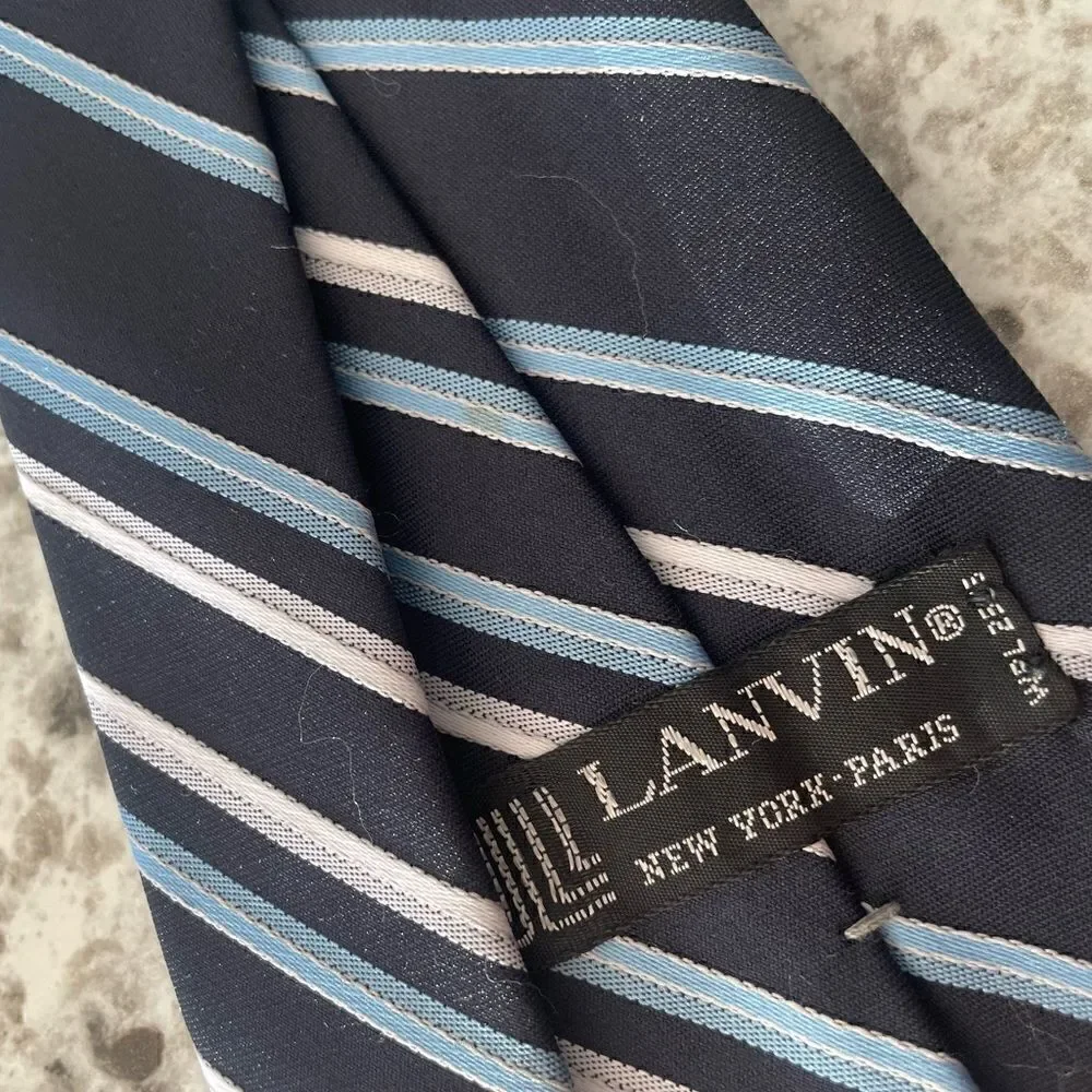 Lanvin Designer Mens Stripe Tie